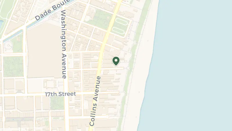 Map of 1801 Collins Ave, Miami Beach, FL 33139, USA