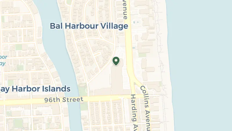 Map of 9703 Collins Avenue Bal Harbour, Miami Beach, FL 33154, United States