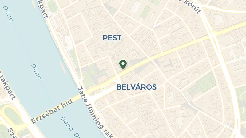 Map of Budapest, Váci u 34, 1052 Hungary