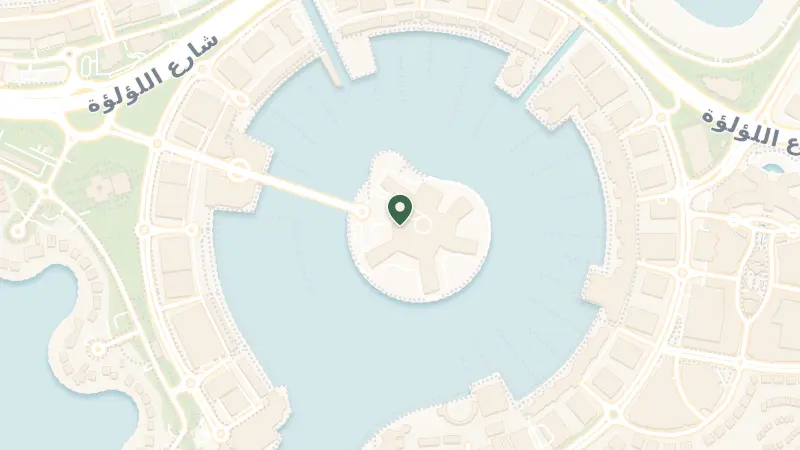 Map of Island, Qatar