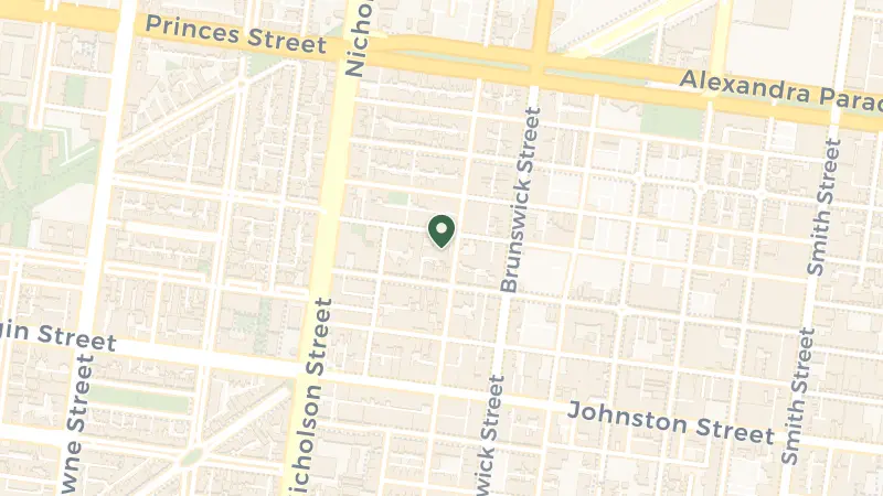 Map of 62 Rose St, Fitzroy VIC 3065, Australia