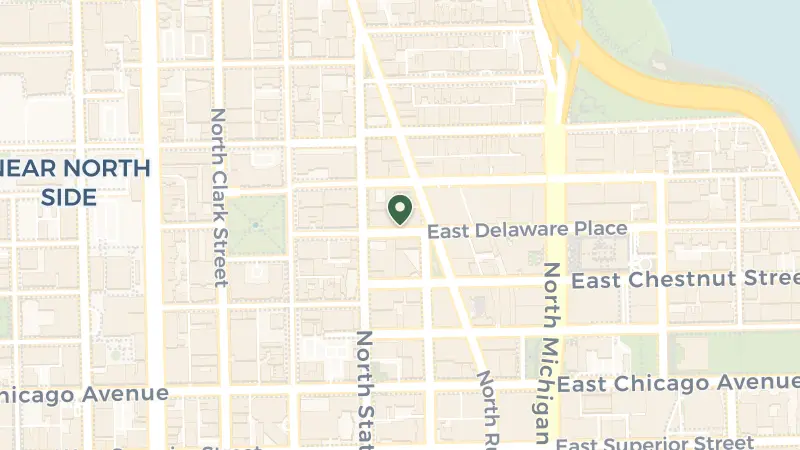 Map of 20 E Delaware Pl, Chicago, IL 60611, USA