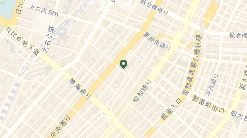 Map of 2-chōme-8-13 Ginza, Chuo City, Tokyo 104-0061, Japan