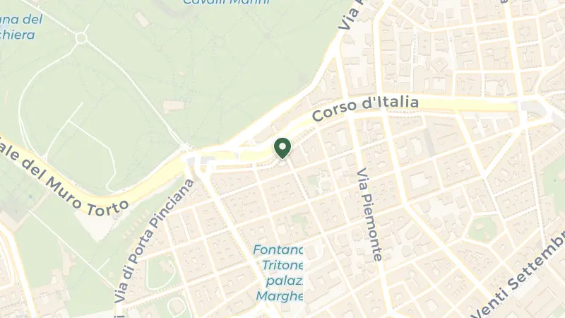 Map of Via Campania, 45, 00187 Roma RM, Italy