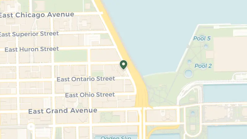 Map of 644 N Lake Shore Dr, Chicago, IL 60611, USA