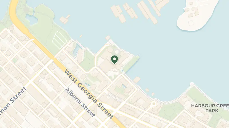 Map of 1601 Bayshore Dr., Vancouver, BC V6G 2V4, Canada
