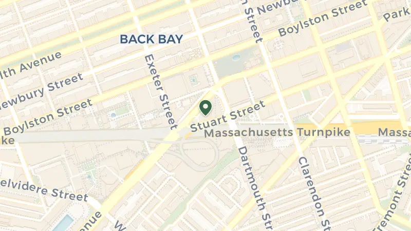 Map of 10 Huntington Ave, Boston, MA 02116, USA