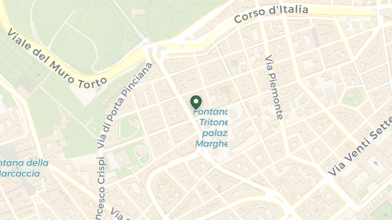 Map of Via Vittorio Veneto, 125, 00187 Roma RM, Italy