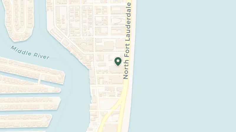 Map of 321 N Fort Lauderdale Beach Blvd, Fort Lauderdale, FL 33304, USA