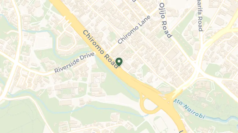 Map of Chiromo Rd, Nairobi, Kenya
