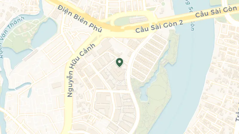 Map of 720A Điện Biên Phủ, Vinhomes Tân Cảng, Thạnh Mỹ Tây, Hồ Chí Minh 700000, Vietnam