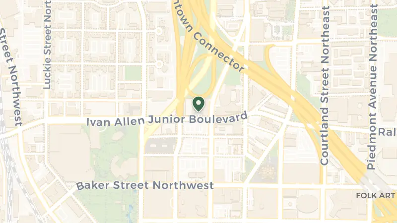 Map of 45 Ivan Allen Jr Blvd NW, Atlanta, GA 30308, USA
