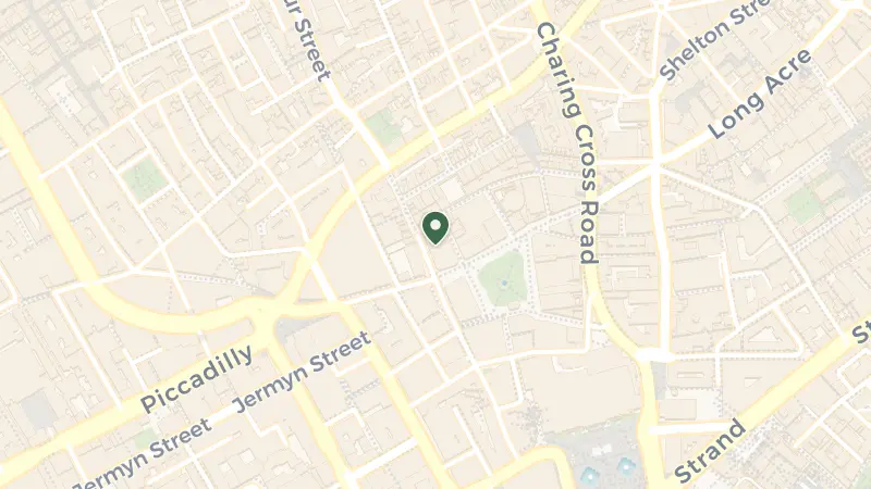 Map of 10 Wardour St, London W1D 6QF, UK