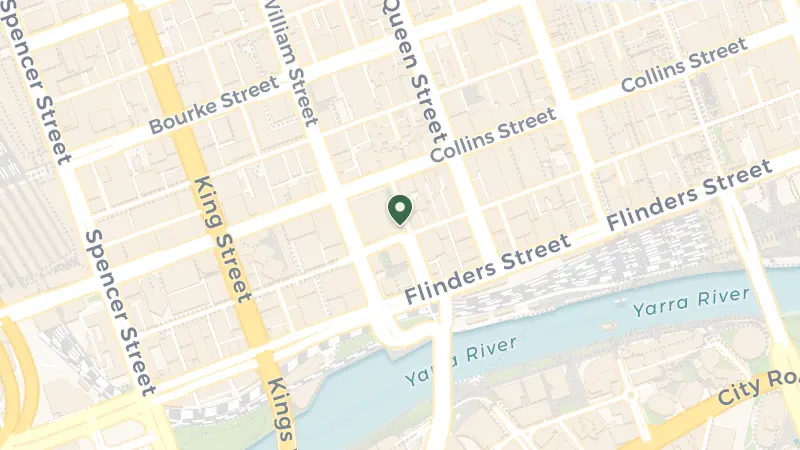 Map of 408 Flinders Ln, Melbourne VIC 3000, Australia