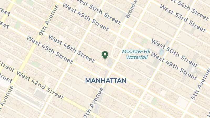Map of 1567 Broadway, New York, NY 10036, USA