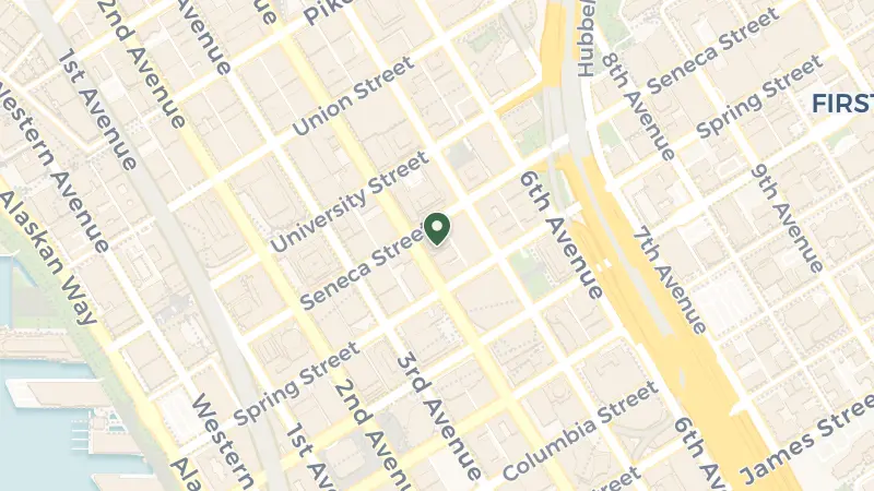 Map of 1112 4th Ave, Seattle, WA 98101, USA