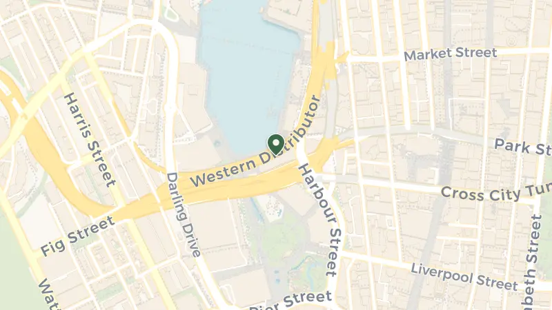 Map of 31 Wheat Rd, Sydney NSW 2000, Australia