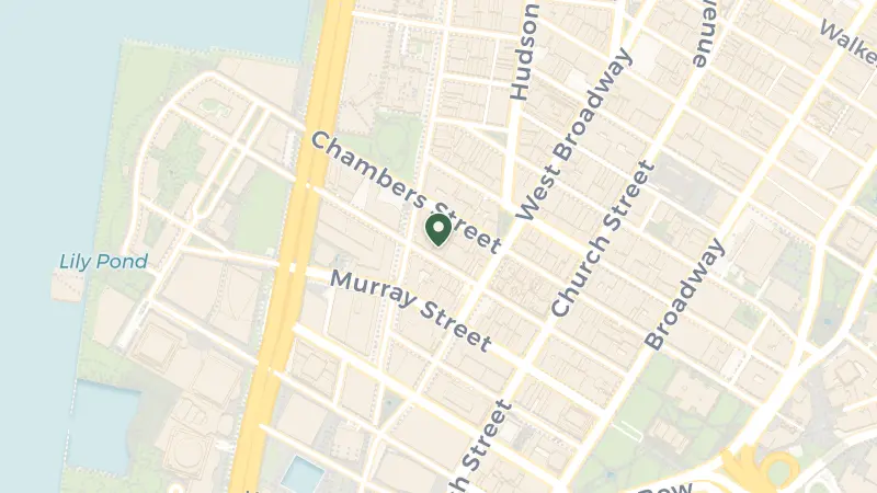 Map of 86 Warren St, New York, NY 10007, USA