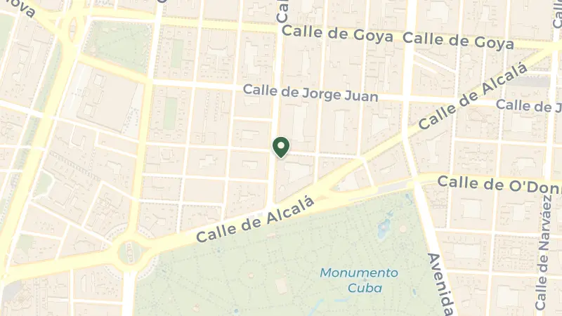 Map of Calle Velázquez, 8, Salamanca, 28001 Madrid, Spain