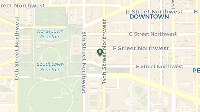 Map of 1401 Pennsylvania Ave NW, Washington, DC 20004, USA