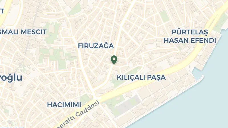 Map of Kılıçali Paşa, Cihangir, Defterdar Yokuşu Sok. No:26, 34433 Beyoğlu/İstanbul, Türkiye
